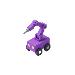 Icona 3D Voxel braccio robotico isometrico