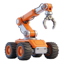 Industrial Robotic Arm Vehicle | 3D Tech Icon