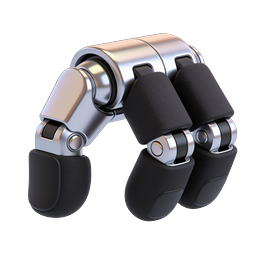 Futuristic Robotic Claw Gripper 3D Icon
