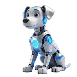 Futuristic Robotic Dog 3D Icon | AI Companion