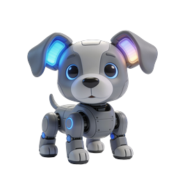 Futuristic Robotic Dog Pet Icon | AI Companion
