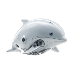 Robotic Dolphin Icon for Technology and Innovation
