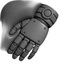Robotik-Hand Icon | 3D Mechanische Armtechnologie