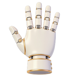 Premium 3D Roboterhand-Icon | KI & Automatisierung