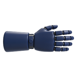 Icône 3D Main Robotique - Technologie IA Futuriste