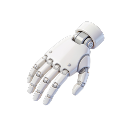 ไอคอนมือหุ่นยนต์ 3D - เทคโนโลยี AI และกายอุปกรณ์