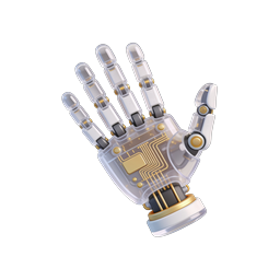 Futuristic Robotic Hand Icon | AI Technology Symbol