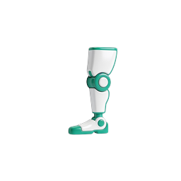 Robotic Knee Prosthetic 3D Icon | Medical Technology