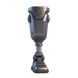 Robotic Prosthetic Leg 3D Icon - Futuristic Bionic Design