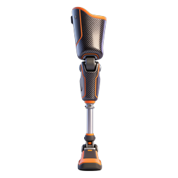 Futuristic Robotic Prosthetic Leg Icon - 3D Render