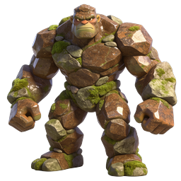 Rock Gorilla Creature - 3D Mossy Stone Beast Design