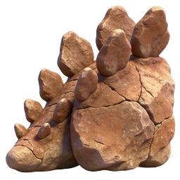 Realistic Rocky Stone Formation 3D Icon