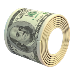 Rolled Cash Bundle - $100 Dollar Bills Money Icon