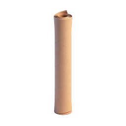 Rolled Paper Tube Icon - Kraft Paper Roll 3D