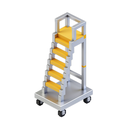 Rolling Step Ladder Icon - Mobile Safety Platform