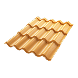 Ícone de telha de telhado - Ilustração 3D de cobertura de argila