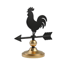 Wetterhahn-Icon - Realistisches 3D-Bauernhaus-Design