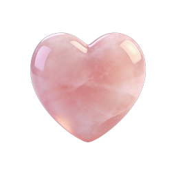 Rose Quartz Heart Crystal Gemstone Icon