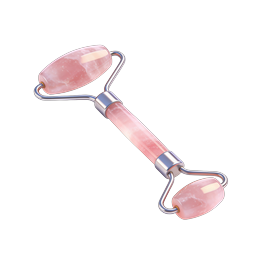 Rose Quartz Jade Roller Icon - 3D Beauty Tool