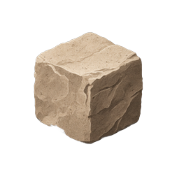 粗い石の立方体アイコン - リアルな 3D 天然岩石ブロック