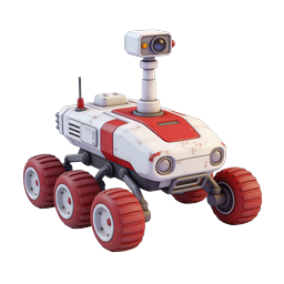 Icône de robot rover d'exploration | Asset tech rendu en 3D