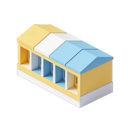 Isometric Row Houses Icon - 3D Residential Building