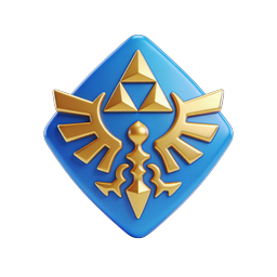Royal Crest Triforce Emblem - Premium 3D Golden Icon