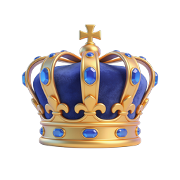 Royal Gold Crown with Blue Sapphires Icon