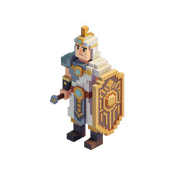 Royal Guard Warrior Voxel 3D Character Icon