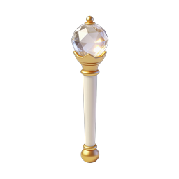 Royal Scepter Crystal Orb Premium Icon