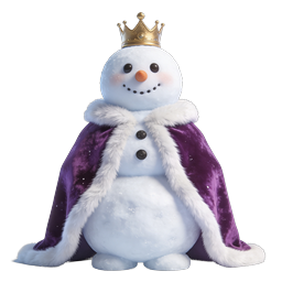 Royal Snowman King Winter Character Icon