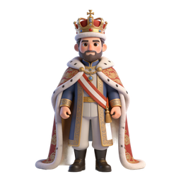 Majestic King Character Icon for Creative Projects