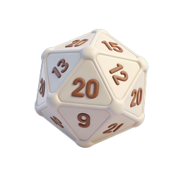 3D RPG Dice Icon | Tabletop Gaming Polyhedral Die