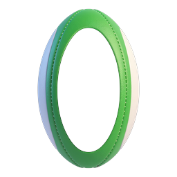 Realistic 3D Rugby Ball Icon for Sports Designs