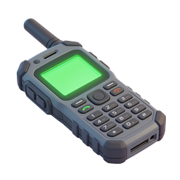 Rugged Walkie Talkie Two-Way Radio Icon - 3D Rendered