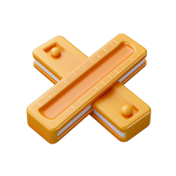 Lineal und Bücher Bildungs-Icon - 3D Isometrisches Design