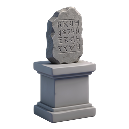 Ícone de Monumento de Pedra Rúnica Antiga em Pedestal