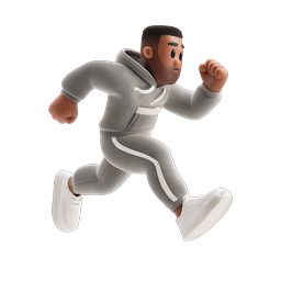 Dynamic Running Figure Icon for Fitness & Sports