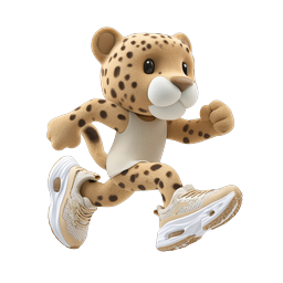 Playful Running Leopard Icon for Sports and Fitness