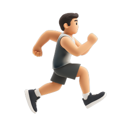 3D Running Man Athlete Icon | Fitness & Exercise Graphics