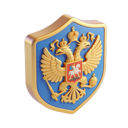 Russian Coat of Arms Shield - Golden Eagle Heraldry Icon