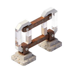 Rostige Industrieabsperrung 3D Isometrisches Icon