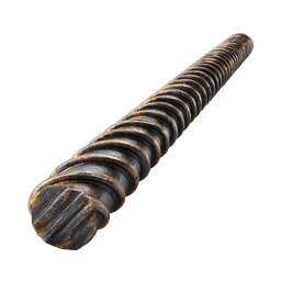 Rusted Metal Screw Icon - Realistic Hardware Fastener