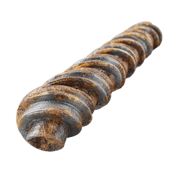 Rusty Corroded Metal Screw Icon - Realistic 3D Render
