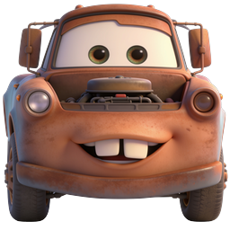 Rusty Tow Truck Character Icon - Pixar Style 3D Render