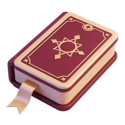 Sacred Book Icon - Ornate Religious Tome 3D Illustration