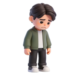 Sad Boy Icon for Emotional Representation | Stylish Design