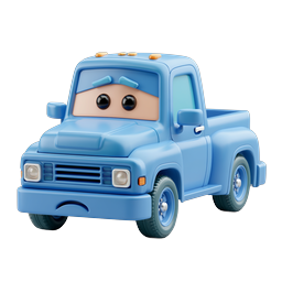 Icon trauriger Lastwagen für verspielte Illustrationen