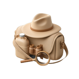 Safari Explorer Kit 3D Icon - Adventure Travel Items