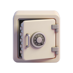 Safe Vault Security Icon for Finance & Protection